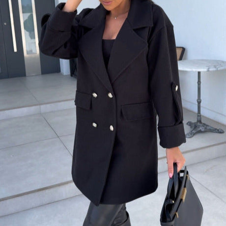 WW | Damen Baumwolle Blazer Übergröße Stil