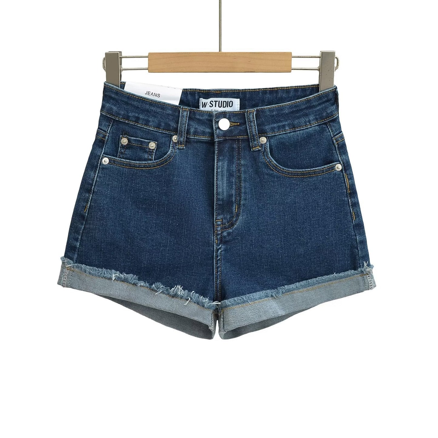 Damen Jeansshorts mit lässigem Schnitt und versäuberten Abschlüssen WW