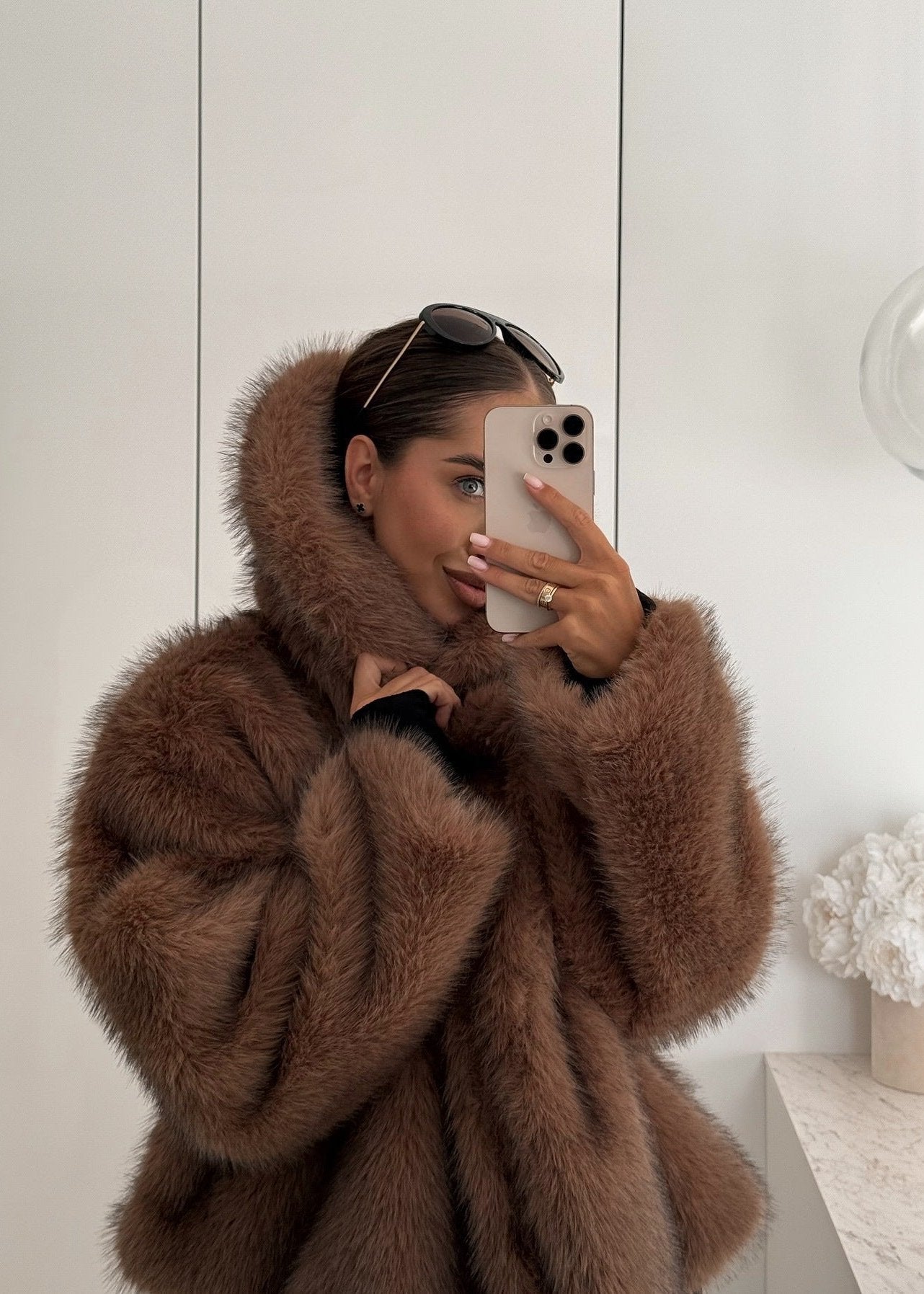 WW | Eichen-Faux-Fur-Jacke