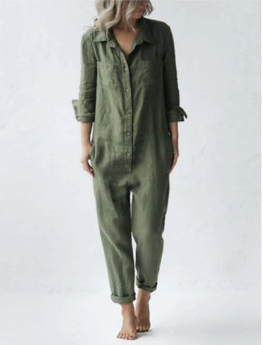WW | Women's Utility Jumpsuit with Long Sleeves and Pockets