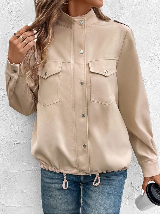 WW | Button-Down Shirt Jacket - Lightweight Fabric - Casual Outerwear - Versatile Layering Piece