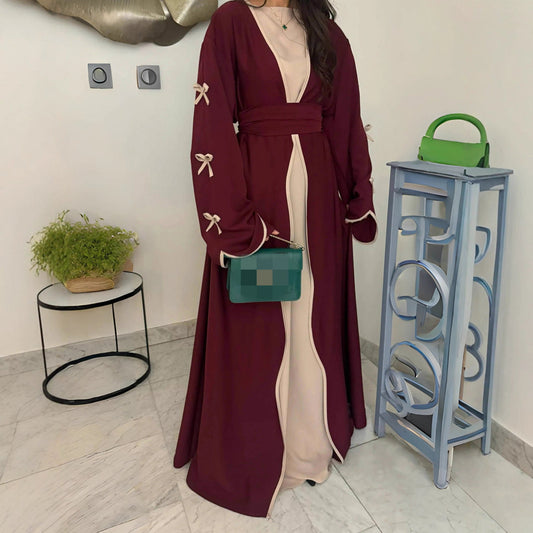 Women's Maxi Dress with Elegant Bow Details and Flowing Cut WW