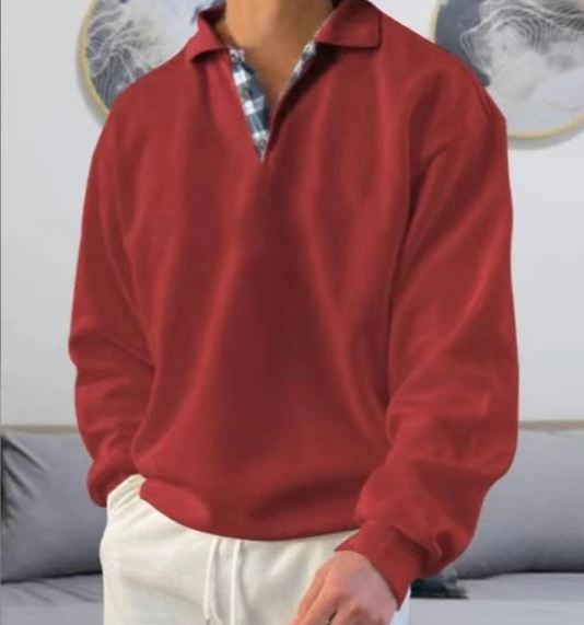 WW | Relaxed fit V-neck with lapels Soft knit Ribbed cuffs