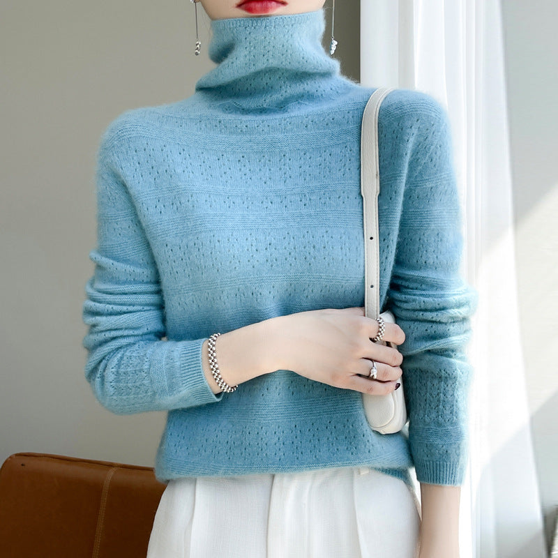 WW | Rollkragenpullover - Weicher Strickpullover - Langärmliges Design