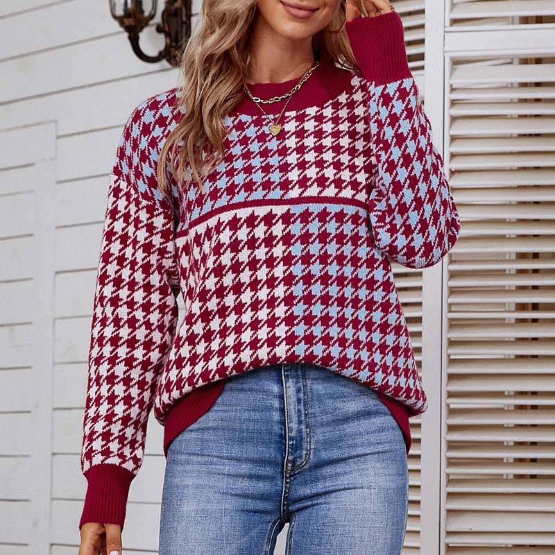 WW | Geometrischer Strickpullover mit Modernem Muster