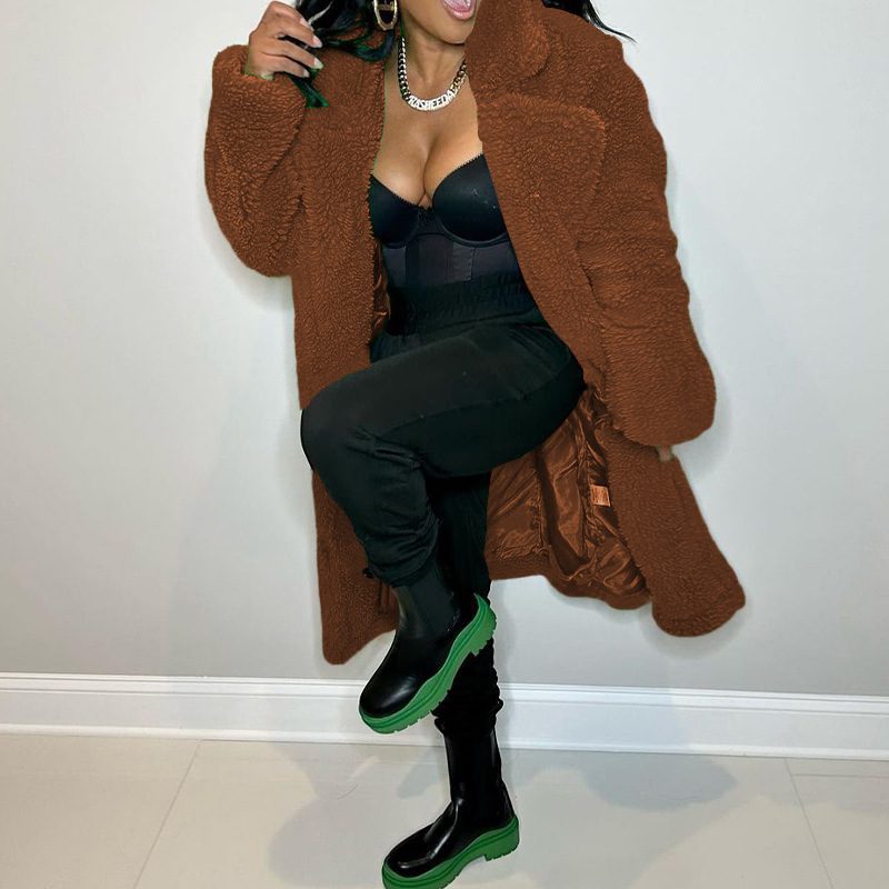 WW | Faux Fur Long Coat - Bold Statement Outerwear - Luxury & Coziness