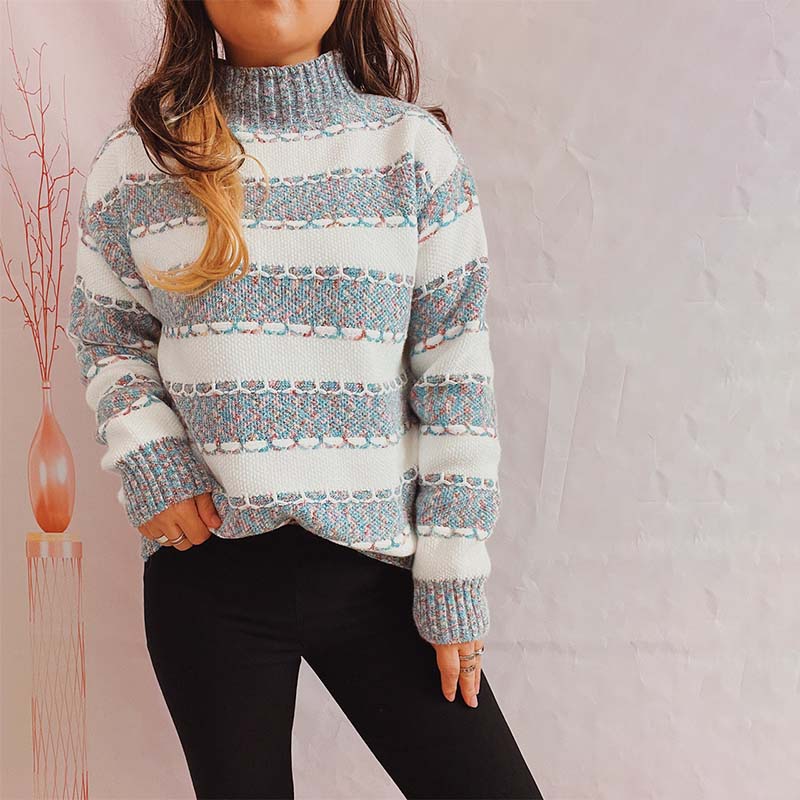 WW | Striped Knitted Sweater with Timeless Design