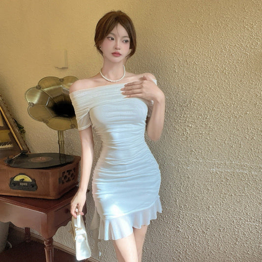 WW | Mesh Off-Shoulder Bodycon Kleid