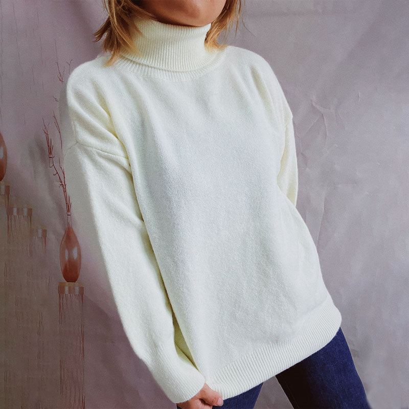 WW | Weicher Pullover Aus Einfarbigem Strick