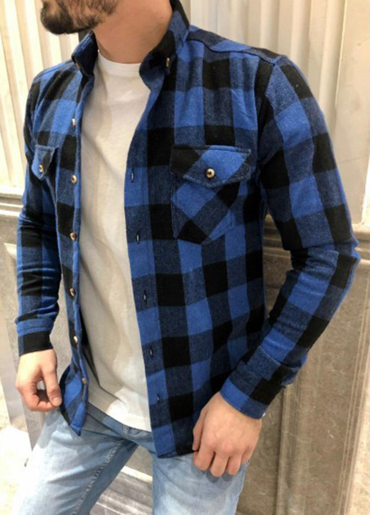 WW | Checked Flannel Shirt Relaxed Fit Long Sleeve With Chest Pockets