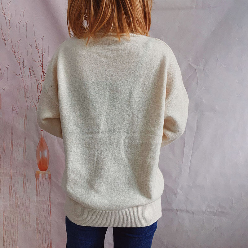 WW | Weicher Pullover Aus Einfarbigem Strick