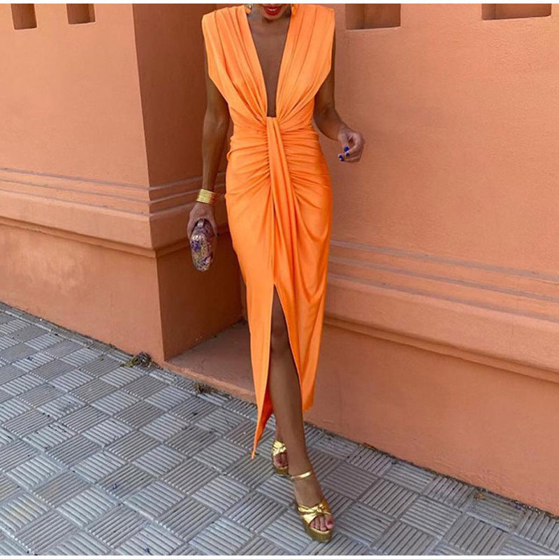 Isabelle - Plunge Neck Party Dress