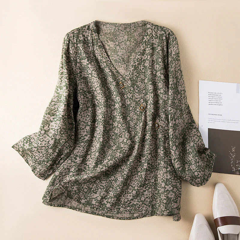 Elaira™ | Whisper-motif Floral Blouse