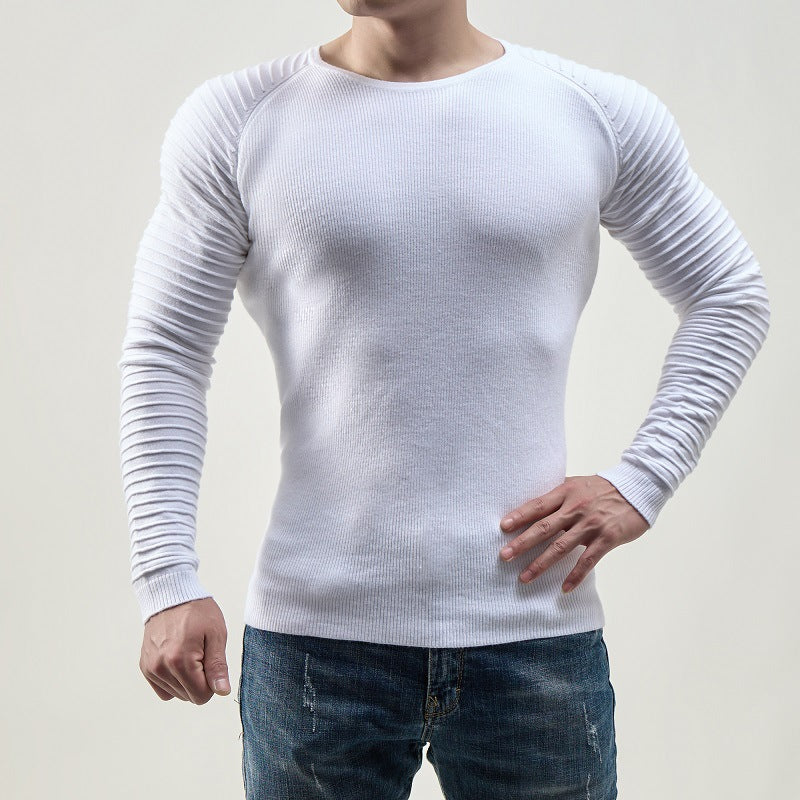 Herren modischer Strickpullover mit innovativer Rippstruktur WW