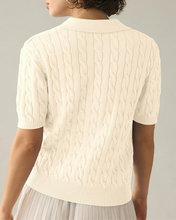 WW | Polo Neck Twist Knit Jumper