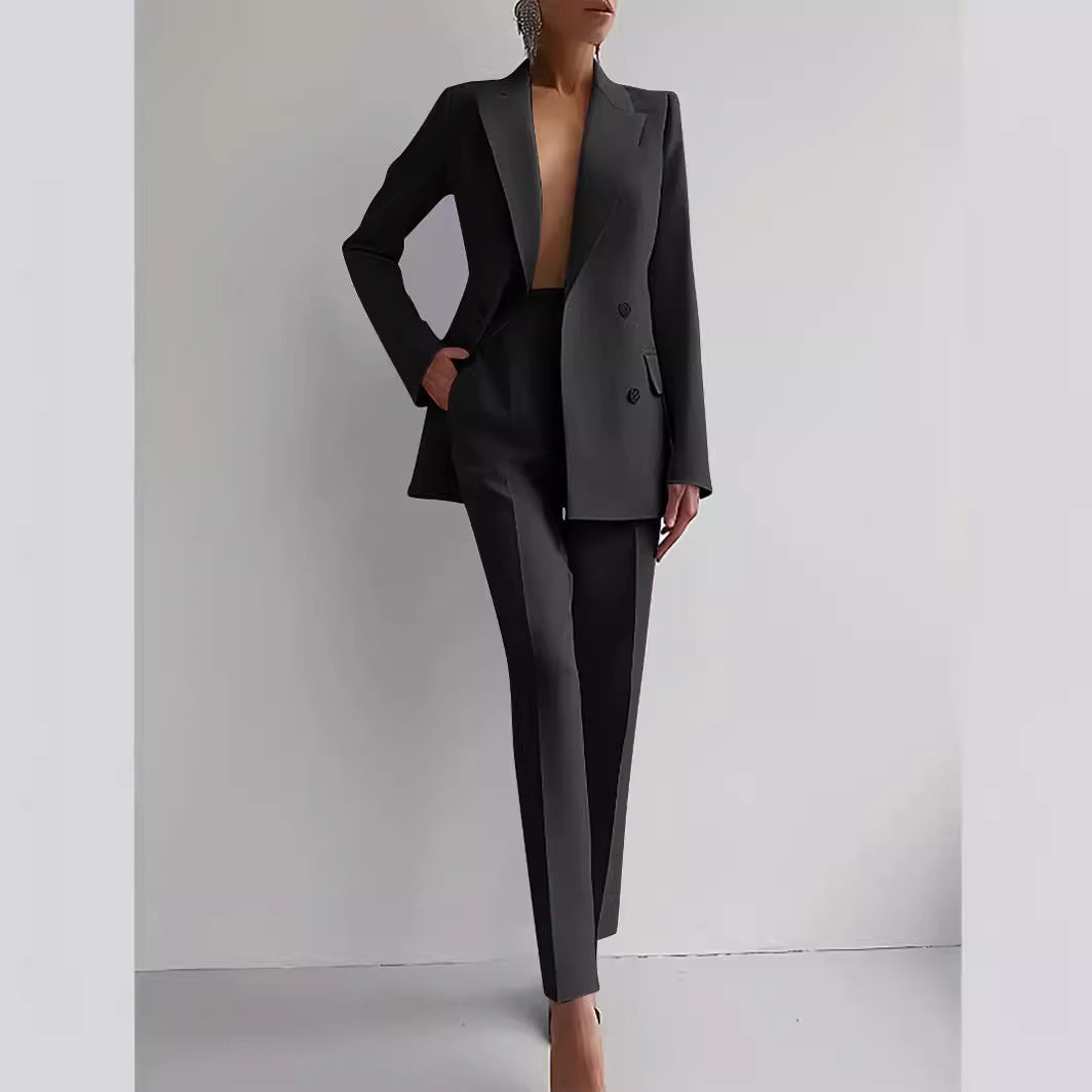 Damen Elegantes Doppeltes Blazer-Hosen-Set WW