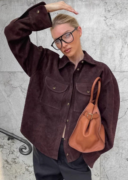 WW | Chic - Wildleder Overshirt