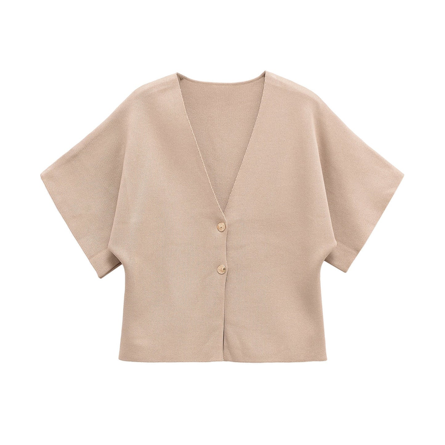 Women's Lightweight Cardigan with Elegant V-Neck and Luxurious Button Details WW