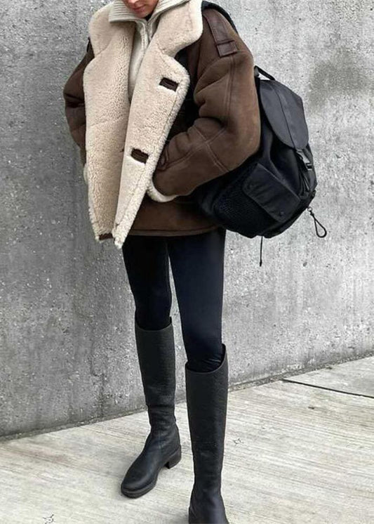 WW | Aviator-Lammfelljacke