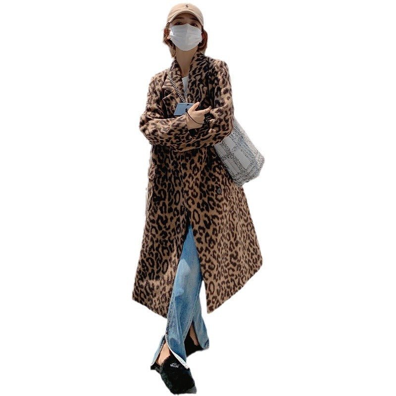 WW | Print Kunstpelzmantel - Auffälliger Tierdruck - Mittellang - Winter Glam