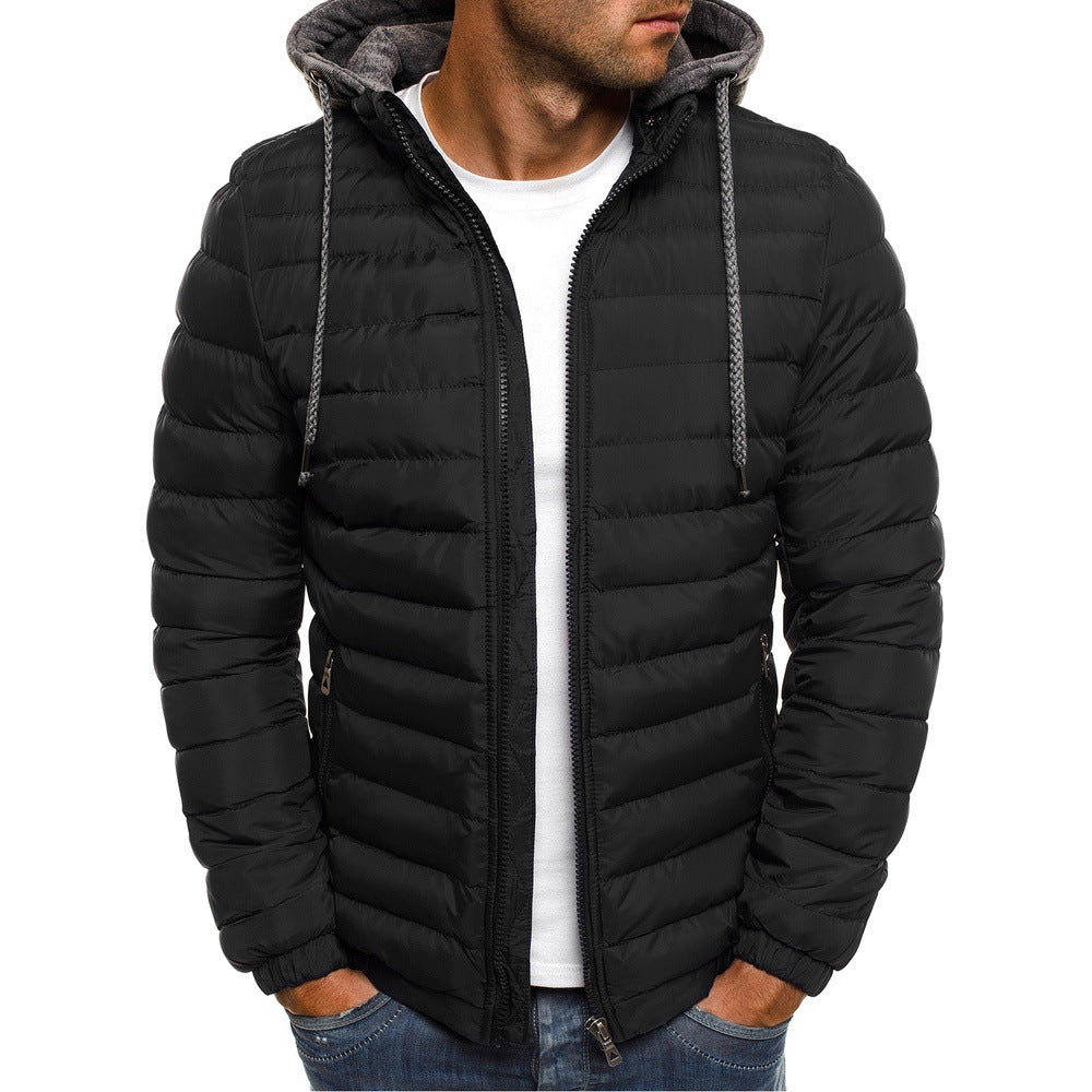 WW | Men's Quilted Winter Jacket with Zipper Closure