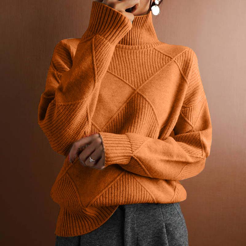WW | Klassischer Pullover Aus Einfarbigem Strick