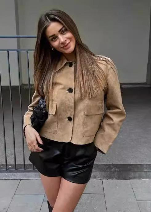 WW | Camel Boxy Wolljacke