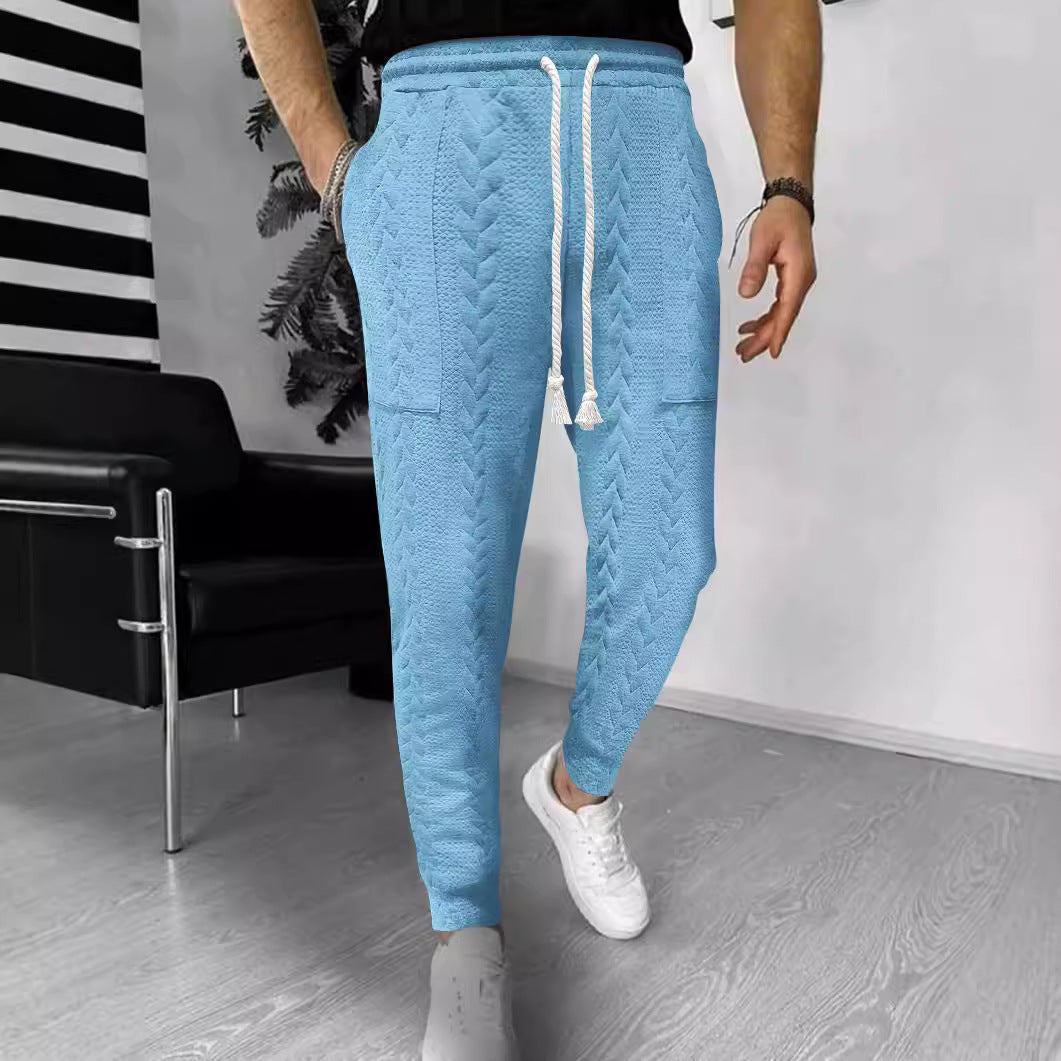 WW | Jogginghosen Lockere Passform Strukturiertes Strickmaterial Kordelzug Taschen