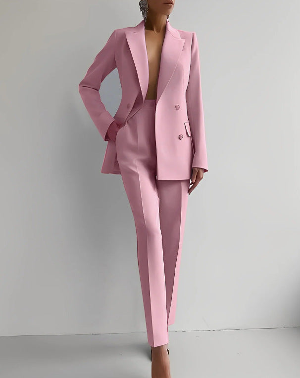 Damen Elegantes Doppeltes Blazer-Hosen-Set WW