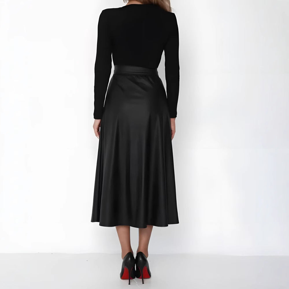 WW | Leather dress with inserts