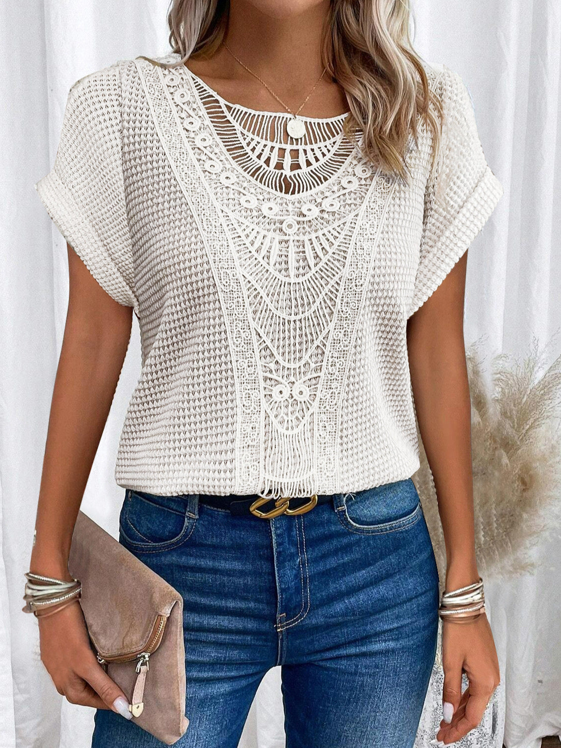 Magnolia™ | Short-Sleeve Top with Lace Details