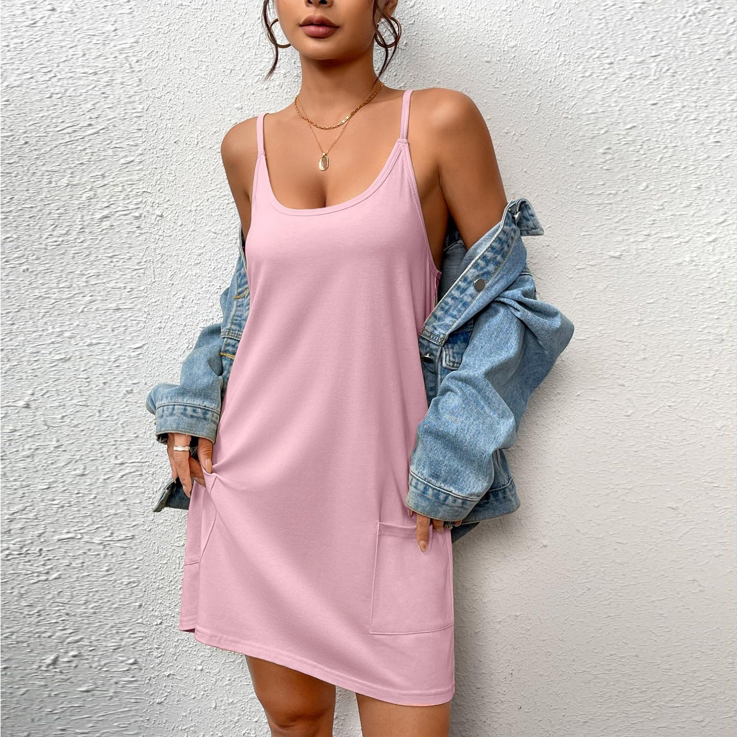Damen Freizeitkleid mit praktischen Taschen WW