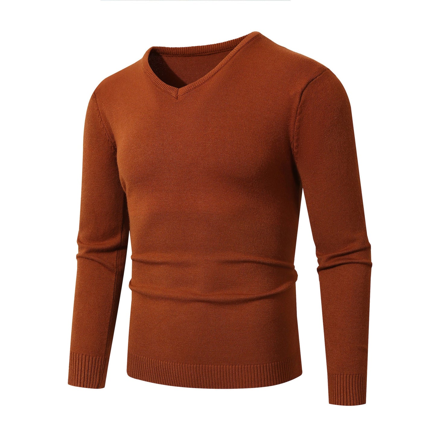 Men's elegant V-neck sweater made of high-quality cotton WW