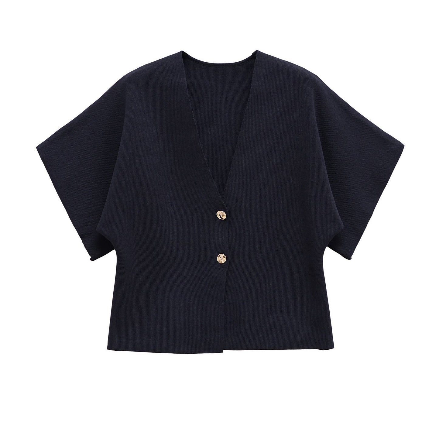 Women's Lightweight Cardigan with Elegant V-Neck and Luxurious Button Details WW