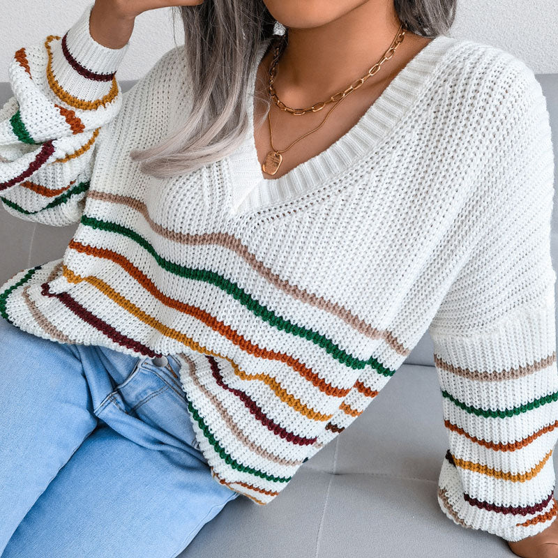 WW | Gestreifter Strickpullover mit Modernem Charme
