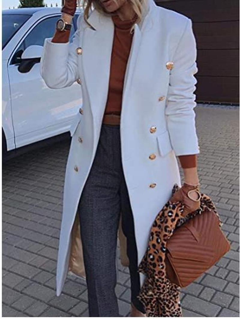 WW | Medium, double-breasted wool coat