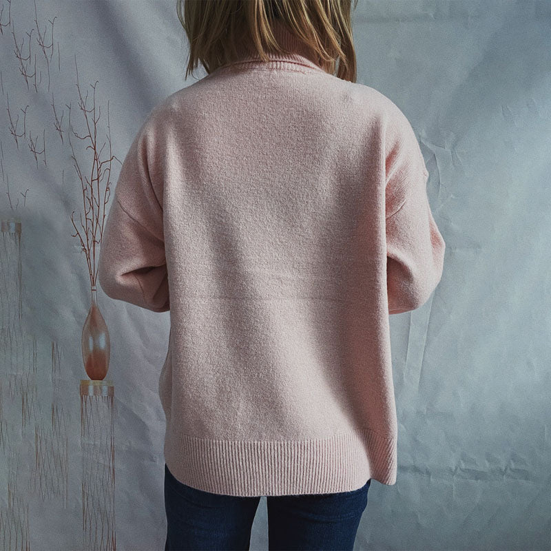 WW | Weicher Pullover Aus Einfarbigem Strick