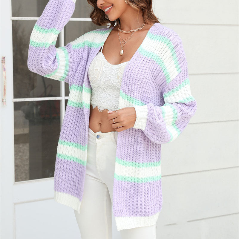 WW | Gestreifte Strickjacke mit Modernem Look