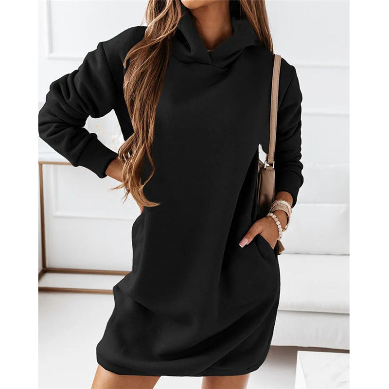 WW | Stylisches Kapuzen-Sweatkleid