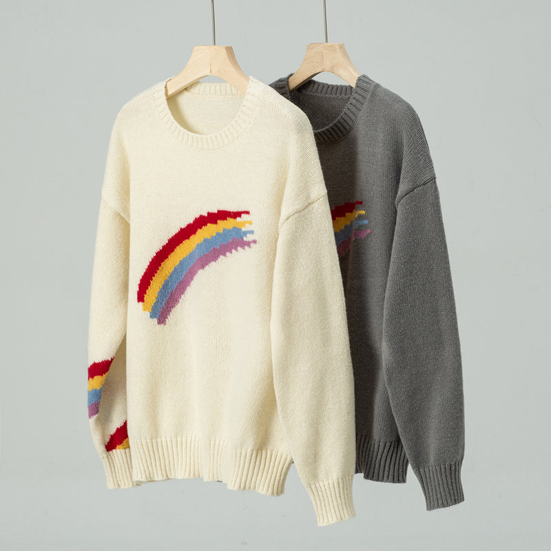 WW | Regenbogen Strickpullover