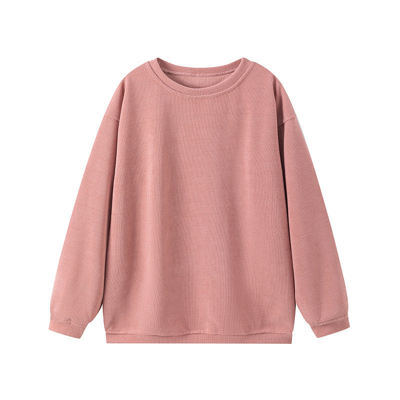 WW | Ribbed knit Loose fit Round neck Long sleeves