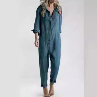 WW | Women's Utility Jumpsuit with Long Sleeves and Pockets
