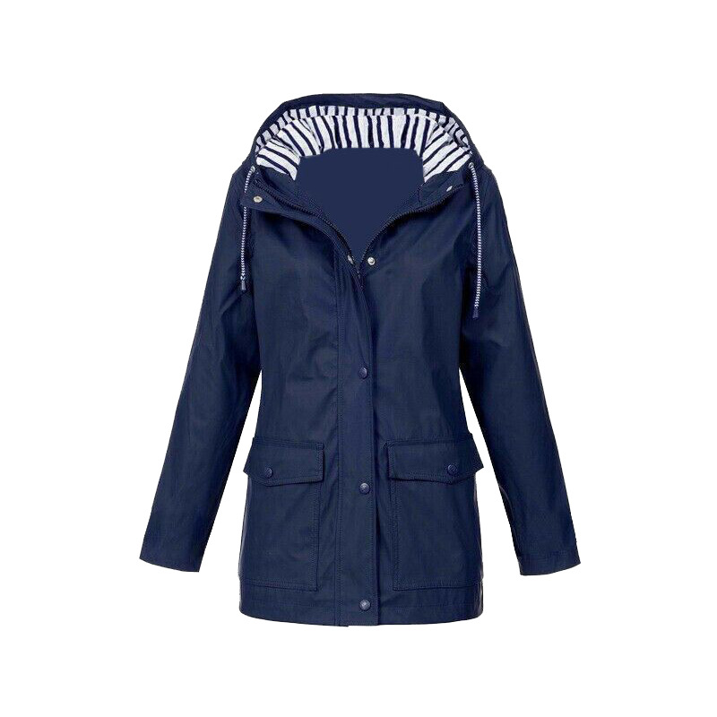 WW | Button Closure Striped Hoodie