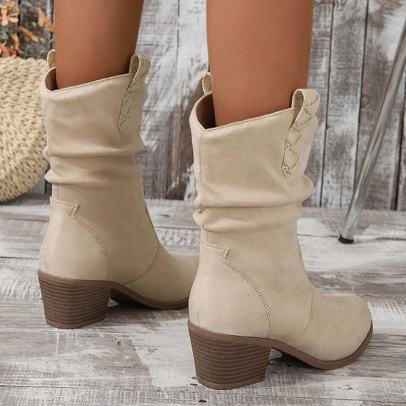 WW | Vintage-Stiefel Mit Klobigem Absatz