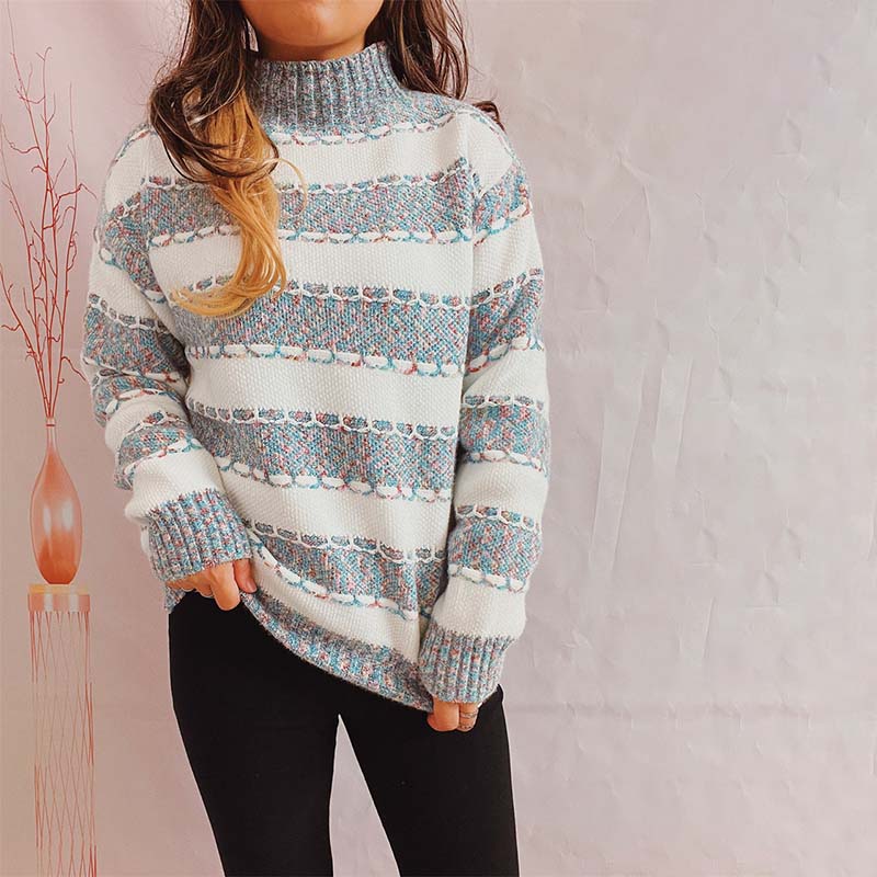 WW | Striped Knitted Sweater with Timeless Design