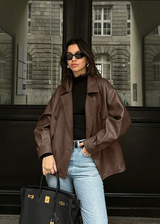 WW | Übergroße Doppelt breasted Jacke