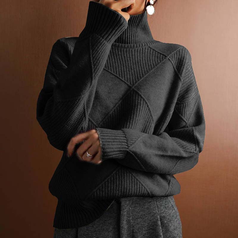 WW | Klassischer Pullover Aus Einfarbigem Strick