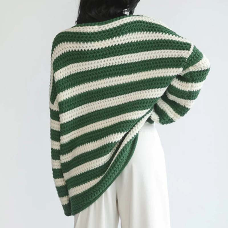 WW | Gestreifter Strickpullover mit Modernem Stil
