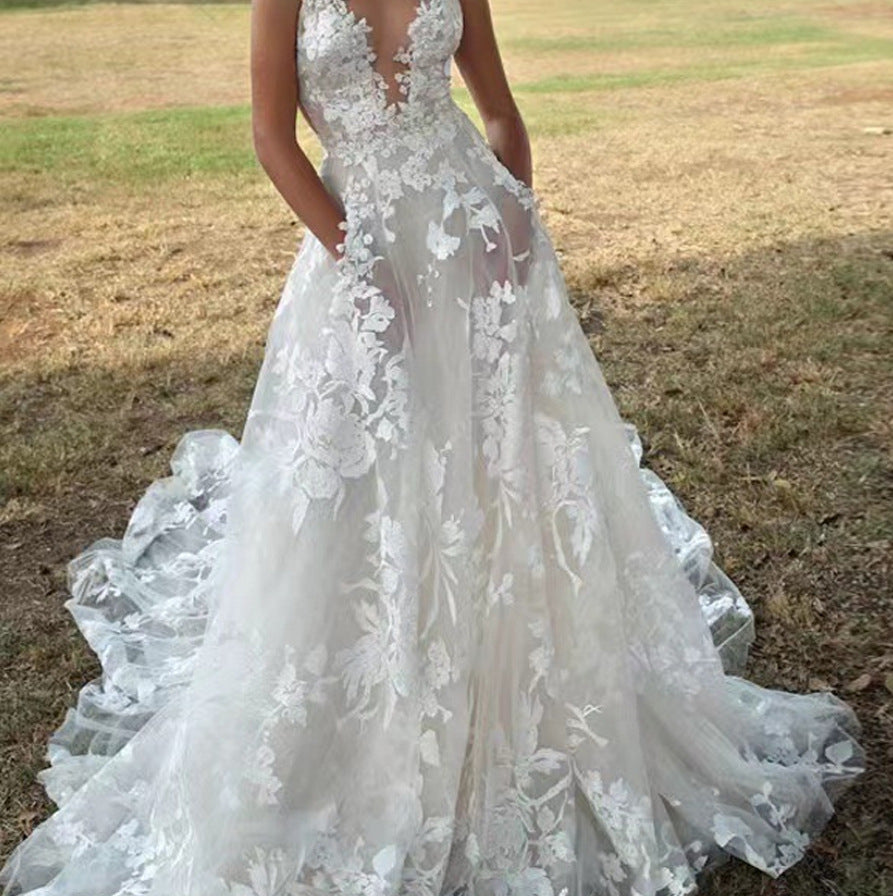 WW | Bridal White Spaghetti Strap Bridesmaid Dress