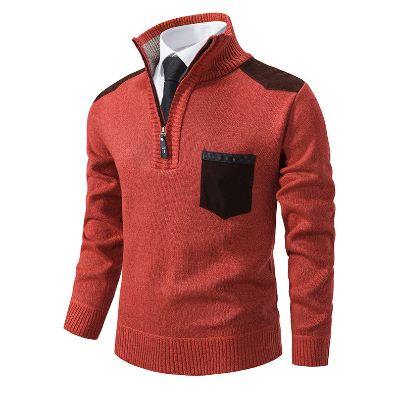 Men's fashionable stand-up collar sweater WW
